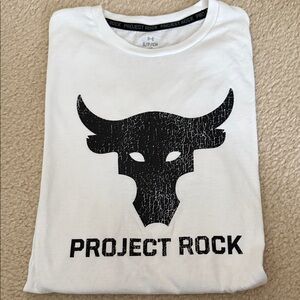 Men’s Under Armour Project Rock White T-Shirt